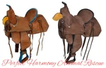 Youth Chocolate Roughout Barrel Saddle Buckstitch Full Qh Bars 13" New. Fixed Price $284.00.