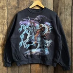 Retro Native American, Horse, And Eagle Graphic Pullover Sweater S-5XL. Fixed Price $32.99.