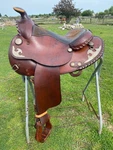 Used/vintage 15 Western Round Skirt Arabian Tree Saddle W/silver Made. Fixed Price $349.00.