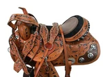 Gaited Western Horse Saddle Used Leather Tooled Pleasure Trail Tack 15 16 17 Set. Fixed Price $399.80.