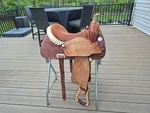 Billy Cook Western Barrel Saddle. Fixed Price $990.00.