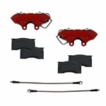 1964-1967 Mustang Brake Calipers With Semi Met Pads And Hoses Red. Fixed Price $654.99.