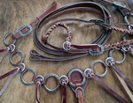 Heritage Metal Headstall, Reins And Breastcollar - Large Silver Rings. Fixed Price $111.90.
