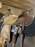 15" Corriente Single Skirt Wade Western Saddle. Fixed Price $1250.00.