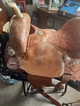 Billy Cook Saddle 14.5" #895 Good Used Made In Greenville Texas Blanket And Rack. Fixed Price $814.00.
