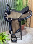 17" Abetta Brown Western Horse Trail Saddle Light Weight!! Semi Bar. Fixed Price $395.00.