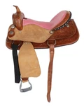 Horse Western Barrel Show Pleasure Leather Saddle Bridle 50223PK. Fixed Price $299.99.