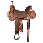 56HS Flex Tree Western Horse Saddle In American Leather Barrel Trail Hilason. Fixed Price $749.95.