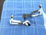 Tough 1 Kelly Silver Star Jingle Bob Spurs, Chrome Plated New. Fixed Price $21.99.