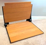 Wall-mount Folding Shower Seat Carter/seachrome Teak High-back, Black. Fixed Price $133.77.