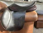 Used Wool Flocked 17.5 Bates Caprilli Close Contact Saddle. Fixed Price $700.00.