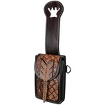 Showman Single Pommel Saddle Bag - Oak & Chevron Basketweave. Fixed Price $40.95.