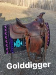 Vintage Macpherson Western Ranch Saddle With Semi Qh Bars 16 Inch Seat. Fixed Price $600.00.