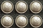 Of 6 Western Horse Tack Saddle Antique Rope Edge Conchos 5/8" "screw Back". Fixed Price $14.95.
