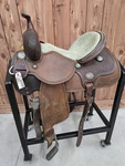 Used 15" Molly Powell Xtreme Series Barrel Racing Saddle By Reinsman. Fixed Price $1900.00.