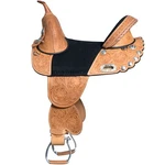 Hilason Treeless Western Trail Barrel American Leather Horse Saddle Tan. Fixed Price $749.95.