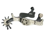 Tough 1 Spur Adult Kelly Silver Star Texas Jingle Bob Black 78-6072. Fixed Price $63.83.
