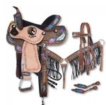 Western Barrel Hand Carved Fern Leaf/heart Horse Saddle.. Fixed Price $380.00.