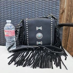 Montana Fringe Women Western Country Cowgril Crossbody Black Holiday Gift. Fixed Price $42.49.