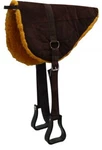 Showman Suede Leather Horse Bareback Saddle Pad With Stirrups Fleece Bottom 4543. Fixed Price $69.94.