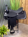16" Abetta Black Western Horse Trail Saddle #20515-6 Light Weight. Fixed Price $425.00.