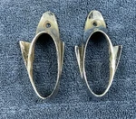 58 59 60 61 62 Corvette C1 Chrome Grab Bar End Trim Bezels. Fixed Price $49.95.
