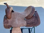 Adult Leather Horse Barrel Saddle With Leaf Tooling 14" 16" - Free Shipping. Fixed Price $414.99.