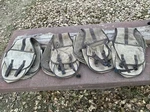 Lot Of 4 Natural Canvas Deluxe Saddle Bag/horse Tack. Fixed Price $160.00.