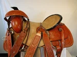 Roping Saddle Western Horse Ranch Pleasure Tooled Used Leather Tack Set 17 16. Fixed Price $329.97.