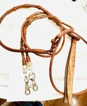 Dale Chavez Romel Reins Hand Knotted Western Show W/ German Silver Ends. Fixed Price $437.50.