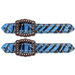 Blue/black Hilason Western Leather Spur Straps Light Oil For Women And. Fixed Price $32.95.