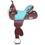 81HS Western Trail Barrel Racing American Leather Treeless Saddle Hilason. Fixed Price $749.95.