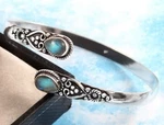 Labradorite Gemstone Solid 925 Sterling Silver Beautiful Designer Bangle SR2064. Fixed Price $15.42.