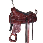 Hilason Custom Designed Rare Western Trick Riding Saddle Mahogany Horse. Fixed Price $1499.95.