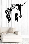 Wall Vinyl Decal Fantastic Unicorn Horse Stately Home Interior Decor Z4597. Fixed Price $47.99.