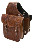 Showman Medium Oil Floral Tooled Leather Saddle Bag. Fixed Price $100.99.