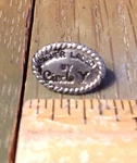 Vintage Silver Laced By Circle Oval Rivet Back Saddle Concho Rare. Fixed Price $19.00.