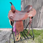 (used) 16" Burns Fdx Barrel Saddle. Fixed Price $3995.00.