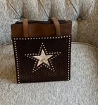Fosters Saddle Purse Shop Western Texas Star Stud Genuine Leather Nwt Cowboy. Fixed Price $50.00.