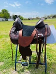 Kids-adults Western Pleasure Treeless Horse Saddle With Beads 12" To 16". Fixed Price $284.99.