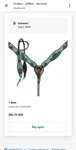 Showman Turquoise Cactus Flower Western Horse Breast Collar Headstall & Halter. Fixed Price $150.00.