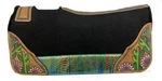 Showman Pony 24" X Black Felt Saddle Pad W/ Painted Floral & Cactus Design. Fixed Price $83.95.