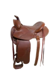 14.5 Inch Used Fallis Balanced Western Trail Saddle 1035-11388. Fixed Price $4383.99.