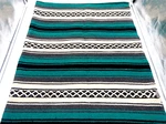 El Paso Saddle Blanket Co. Turquoise Western Aztec 56" X 72"RUG. Fixed Price $40.00.