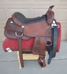 Cactus Custom Saddlery New 17" Western Reining 3/4 Floral Tooled. Fixed Price $3600.77.