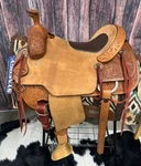 New! 16" Custom Made Hand Tooled Ranch Roper Western Saddle W/ 7" Gullet. Fixed Price $3195.00.
