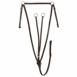 Silver Fox Brown Leather Raised Running Breastplate Martingale Full Size 20-1535. Fixed Price $35.00.