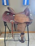 Teskeys Barrel Saddle, Wide, 14" Seat, Professionally Cleaned & Looked Over.. Fixed Price $1200.00.