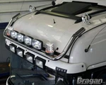 Roof Bar + Spot Lights Clear Beacons For Western Star 5700XE Stainless Truck. Fixed Price $1432.72.