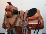 Ranch Saddle Western Horse Team Roping Pleasure Used Leather Tack. Fixed Price $399.64.
